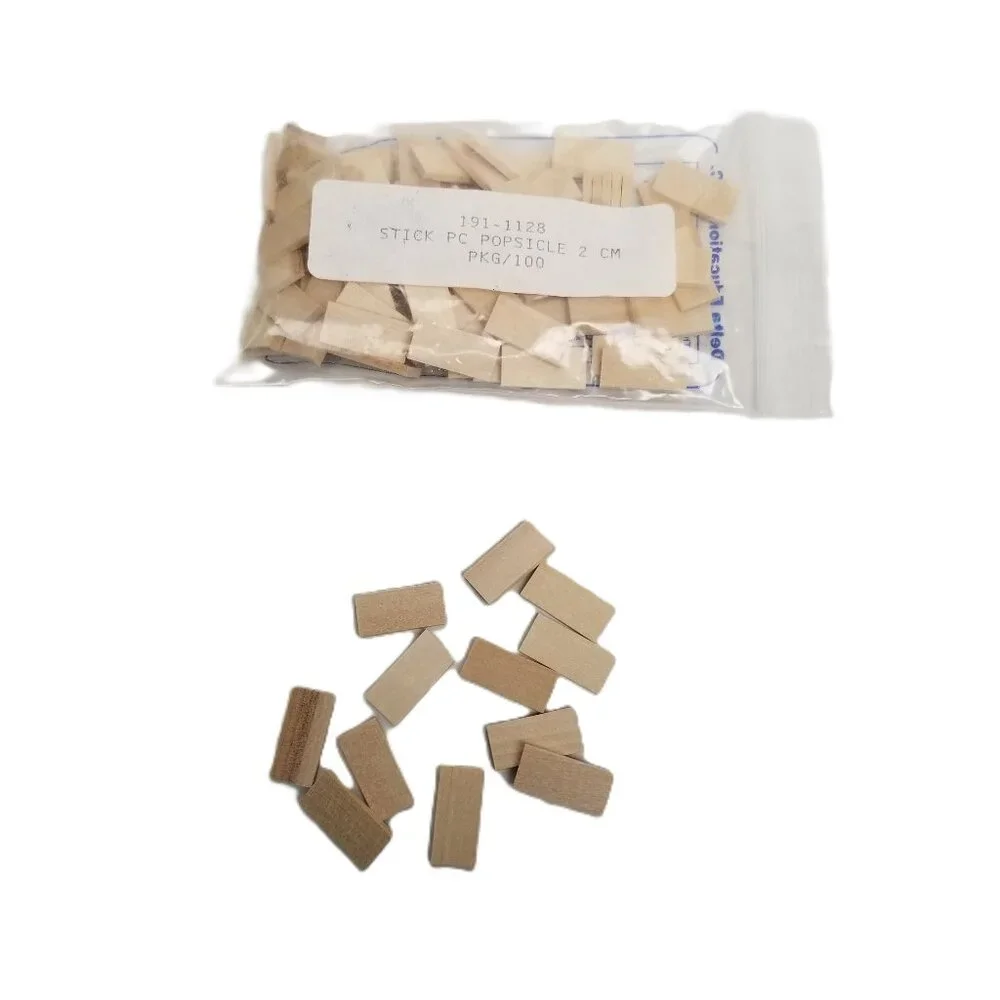 Mini Wooden Pieces Rectangle 2cm 100 Pack Natural Wood STEM Craft Supplies New